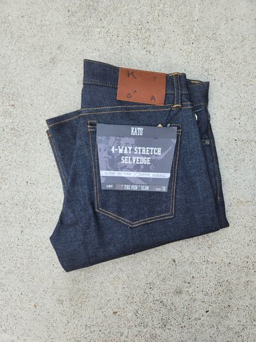 "The Pen" 10.5 oz Slim 4-Way Stretch Selvedge - Indigo