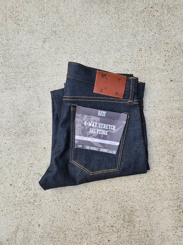 "The Needle" Skinny 4-Way-Stretch Selvedge Raw Indigo