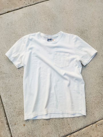 Baja 7oz Pocket Tee - Washed White