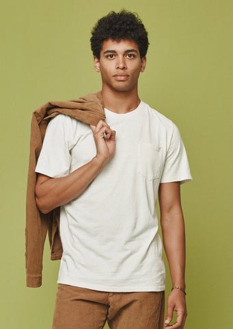 Baja 7oz Pocket Tee - Washed White