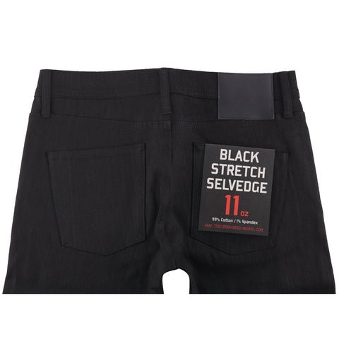 UB444 Tight Fit Selvedge - Black